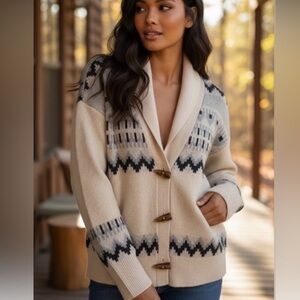 Frye Oatmeal Heather combo sweater